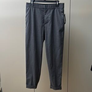 H&M NWT Gray Dress Pants Pinstripe with Textured Fabric and Tapered Fit